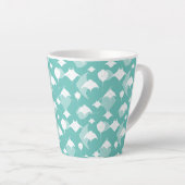 Manta Rays and Stingray Pattern on Aqua Blue Milchtasse (Rechte Ecke)