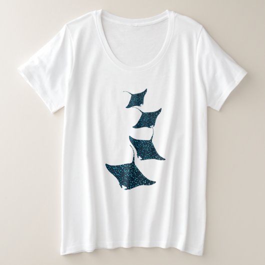 Manta Rays Große Größe T-Shirt (Design vorne)