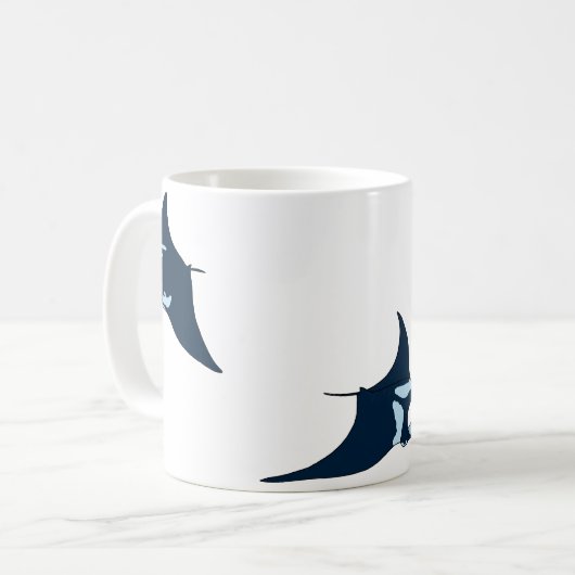 Manta Rays Kaffeetasse (Vorderseite Links)
