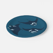 Manta Rays Pappteller (Schrägansicht)