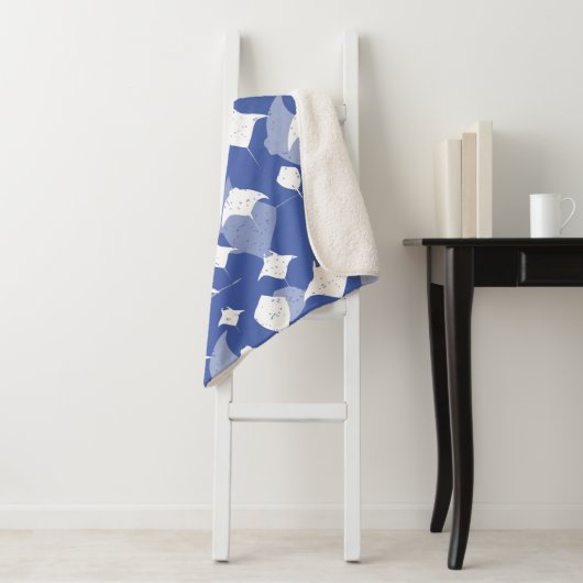 Manta-Rays, Stingrochen, Cooles blaues Weißmeer-Le Sherpadecke (Beispiel)