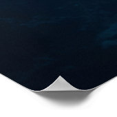 Manta Rochen Tief Blaue Tiefsee Poster (Ecke)