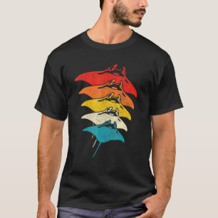 Manta Rochen Vintage Retro Tauchen Fisch Taucher T-Shirt