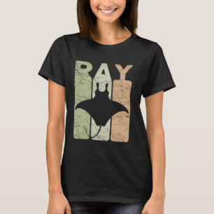 Manta Rochen Vintage Stingray Retro Ozeanologie T-Shirt