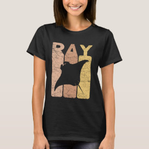 Manta Rochen Vintage Stingray Retro Ozeanologie T-Shirt