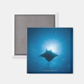 Manta schwimmen unter Wasser Magnet (Vorderseite/Rückseite)