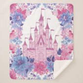 Manta Sherpa Enchanting Floral Blanket with Castle Sherpadecke (Vorderseite)