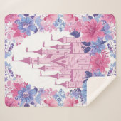 Manta Sherpa Enchanting Floral Blanket with Castle Sherpadecke (Vorderseite (Horizontal))