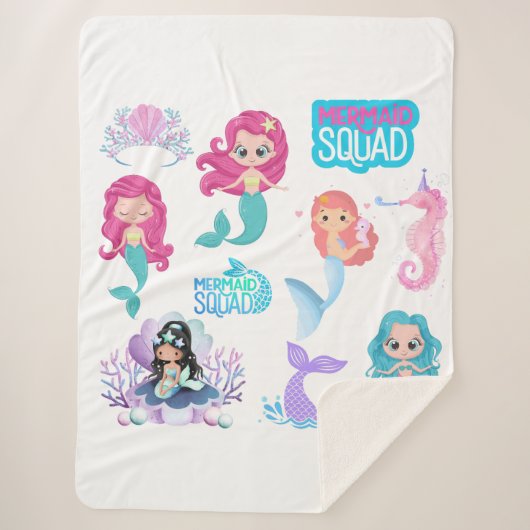 Manta sherpa infantil sirena sherpadecke (Vorderseite)