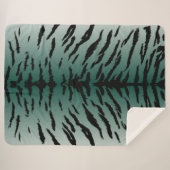 Manta sherpa patrón de tigre color turquesa sherpadecke (Vorderseite (Horizontal))