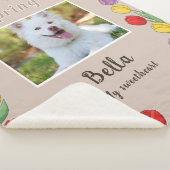 Manta Sherpa Personalized Floral Blanket for Dog L Sherpadecke (3/4)