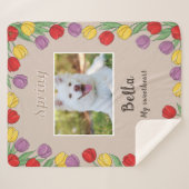 Manta Sherpa Personalized Floral Blanket for Dog L Sherpadecke (Vorderseite (Horizontal))