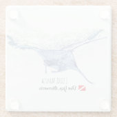 Manta-Silhouette-Untersetzer Glasuntersetzer (Rückseite)