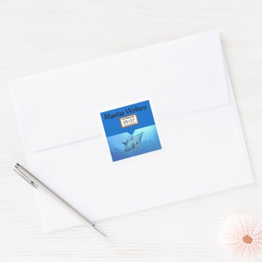 Manta Stickers! Quadratischer Aufkleber (Umschlag)