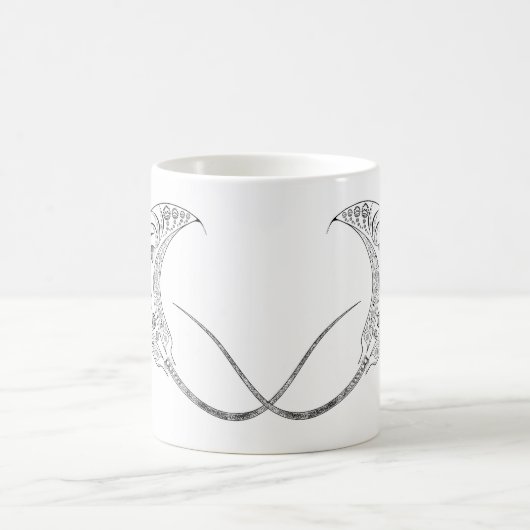 Manta-Strahl Stammes- Dotwork Tasse (Mittel)