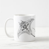 Manta-Strahl Stammes- Dotwork Tasse (Links)