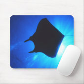 Manta-Strahln-Silhouette Mousepad (Mit Mouse)