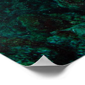 Mantarays over anemone - Poster (Ecke)