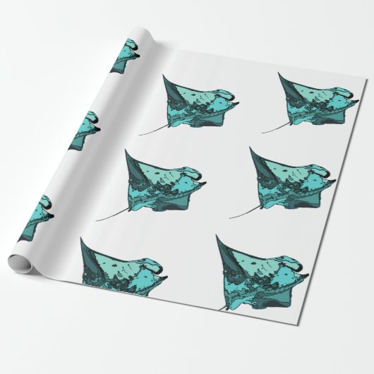 Mantarochen, (Manta birostris) Geschenkpapier (Ungerollt)
