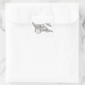 Mantarochen Quadratischer Aufkleber (Tasche)