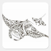 Mantarochen Quadratischer Aufkleber (Vorderseite)