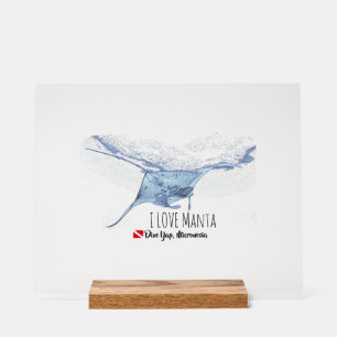 Mantarochen-Silhouette Acrylschild