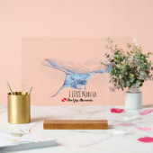 Mantarochen-Silhouette Acrylschild (Hochzeit)
