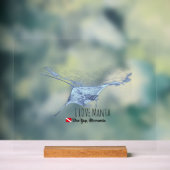 Mantarochen-Silhouette Acrylschild (Neutral)
