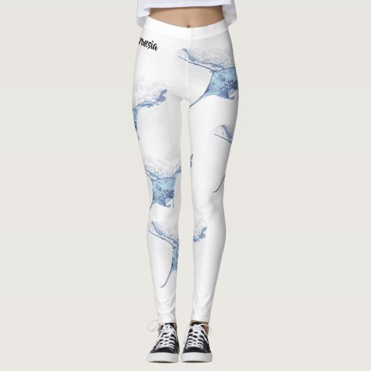 Mantarochen-Silhouette Leggings (Vorderseite)
