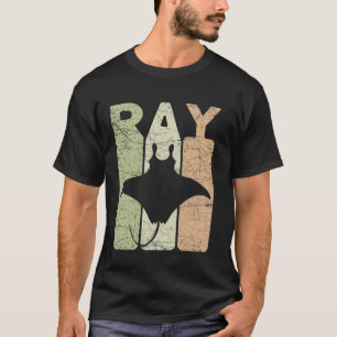 Mantarochen Vintage Stachelrochen Retro Ozeanologi T-Shirt