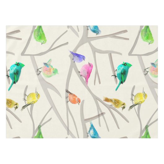 Mantel Algodón, 52" x 70" Pájaros Tischdecke (Vorderseite (Horizontal))