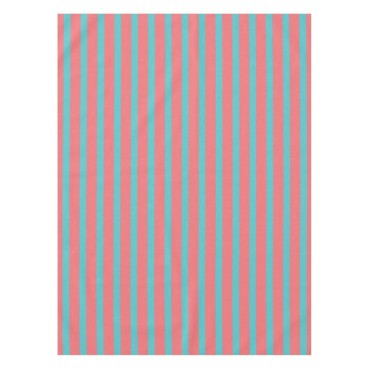 Mantel para Mesa Coral con líneas Turquesa Tischdecke (Vorderseite)
