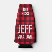 Mantel roter und schwarzer Lumberjack Karo Büffel  Flaschenkühler (Vorderseite)