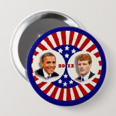 Mantel-Schwanz 2012 Obama Kennedy Button (Vorne & Hinten)
