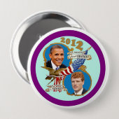 Mantel-Schwanz 2012 Obama Kennedy Button (Vorne & Hinten)