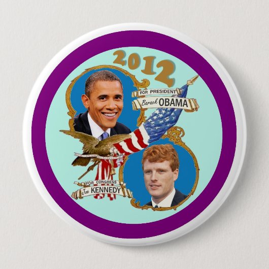 Mantel-Schwanz 2012 Obama Kennedy Button (Vorderseite)