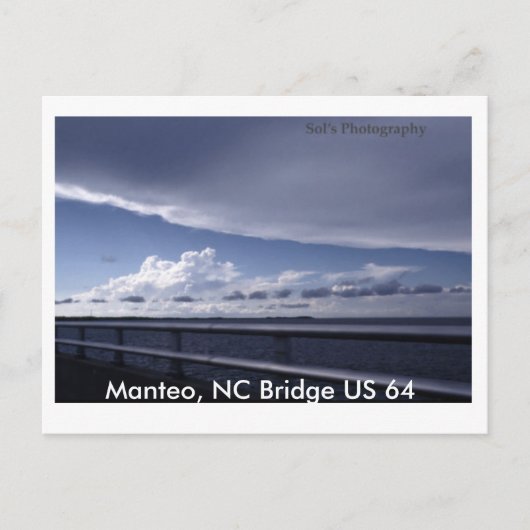 Manteo, NC Bridge US 64 Postkarte (Vorderseite)