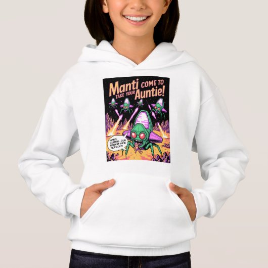 Manti Aliens Abduction Party! Defender Arcade '81 Hoodie (Vorderseite)