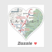 Manti Utah Map Aufkleber (Blatt)