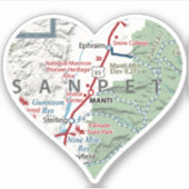 Manti Utah Map Aufkleber (Vorderseite)