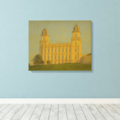 Manti Utah Temple Painting™ LDS Wall Art Leinwand (Insitu (Holzboden))