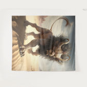 Manticore in einer Wüstenwand Wandteppich (Vorderseite (Horizontal))