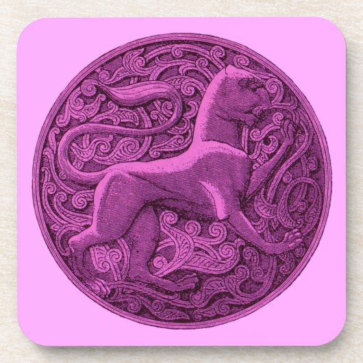 Manticore in lila getränkeuntersetzer (Vorderseite)