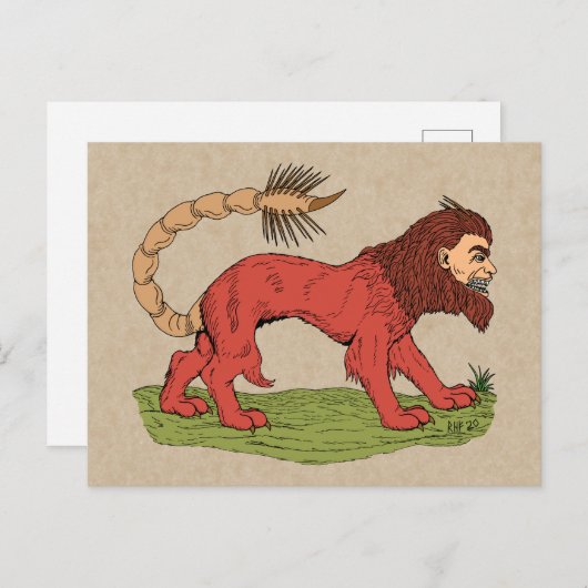 Manticore Postkarte (Vorne/Hinten)