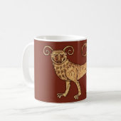 Manticore über Red Coffee Tasse (Vorderseite Links)