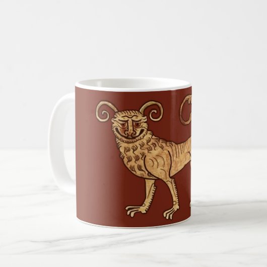 Manticore über Red Coffee Tasse (Vorderseite Links)