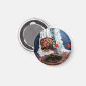Mantilla española/Spanische Mantilla Magnet (Vorderseite/Rückseite)