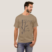 Mantis auf einem Bambus Verlassen T-Shirt (Vorne ganz)