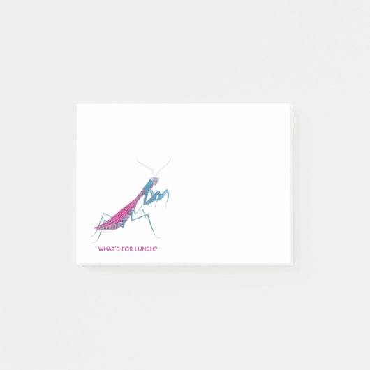 Mantis benutzerdefinierter Text Post-it Klebezettel (Vorderseite)