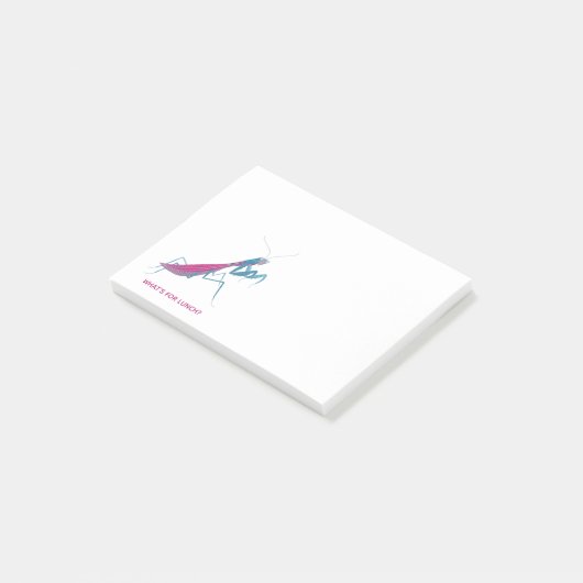 Mantis benutzerdefinierter Text Post-it Klebezettel (angewinkelt)